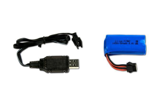 CARGADOR USB + BATERIA 6,4V 500 MAH (LEON/RS01)